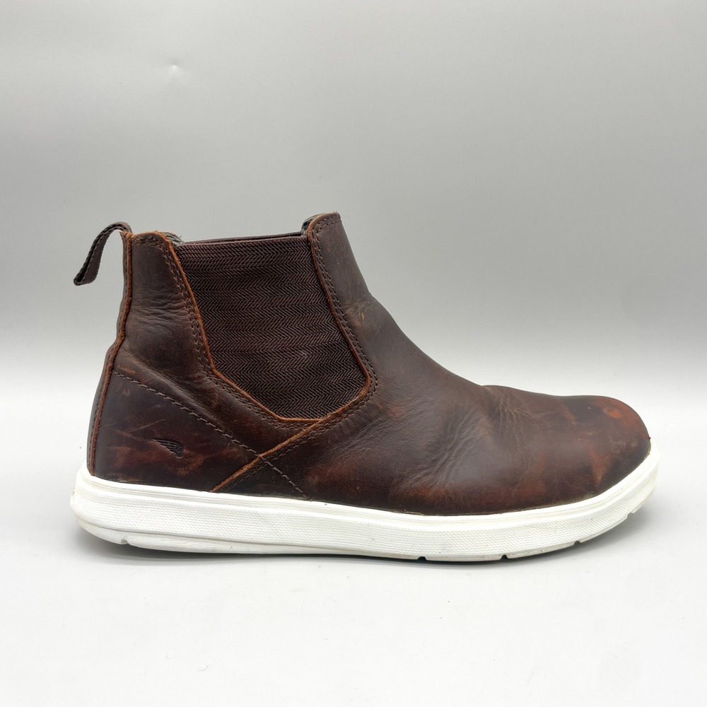 Red Wing Mens 10 Cross Lite Safety Toe Romeo Chelsea Boot Brown Leather Workwear